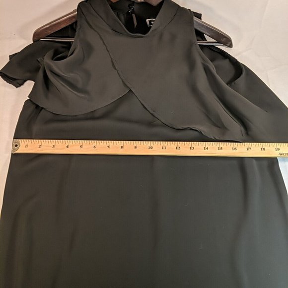 Another Story Black Flowy Dress Keyhole Sleeveless Women's Large L Formal - Picture 7 of 10